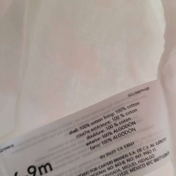 New & EUC 9 Month Girl Lot of 2 Dresses Layered Floral Ruffle Sleeves Cotton - Picture 13 of 16